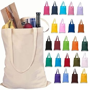 Amazon.com: 5 | 12 | 24 | 48 Pack Cotton Tote Bag